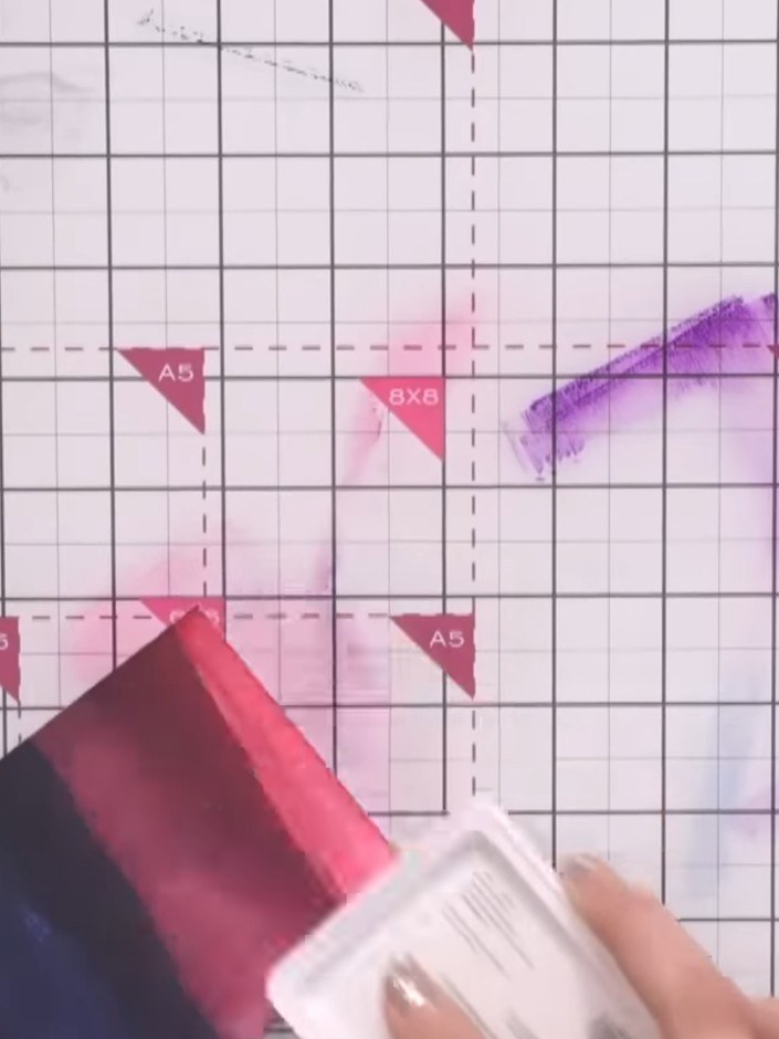 Step 5: Apply more pink ink over the design to intensify and deepen the colour. Work the ink into the areas that need 