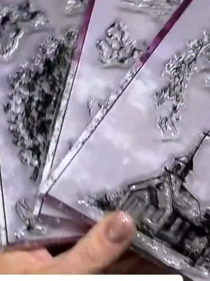 Step 6: Use embossing powders on inky backgrounds to create additional impact and texture on your cards. The combinati