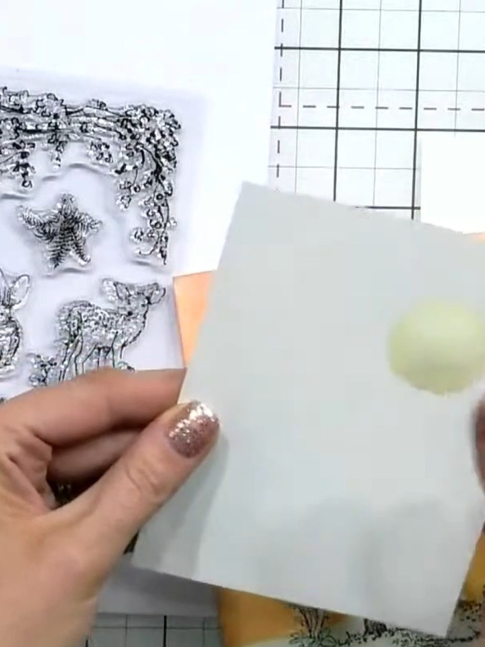 Step 7: Add a touch of watercolour paint to the stamped animal image to give it dimension and depth. Use a light wash 