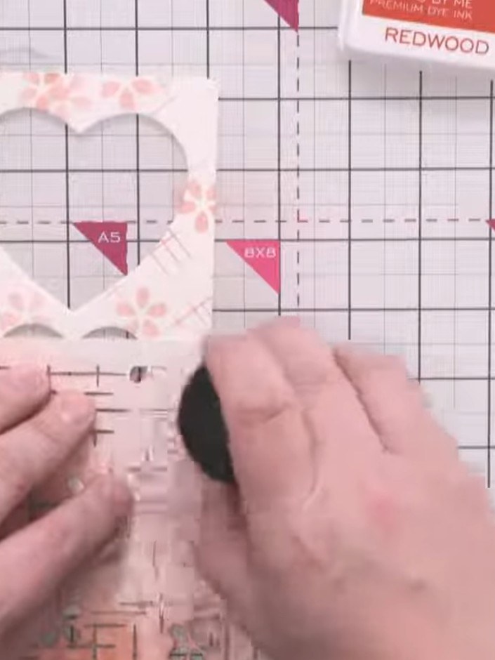 Step 8: Die cut the oriental landscape die onto black card. Position the die carefully so you can use both sides of th