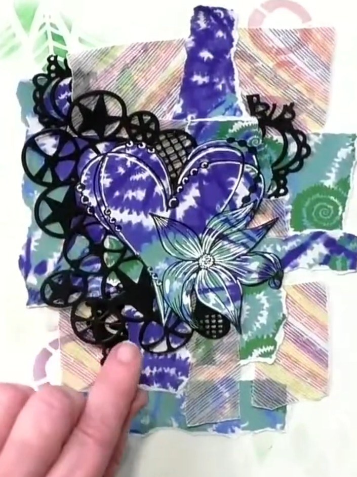 Página de journal con collage mixed media - the finished project
