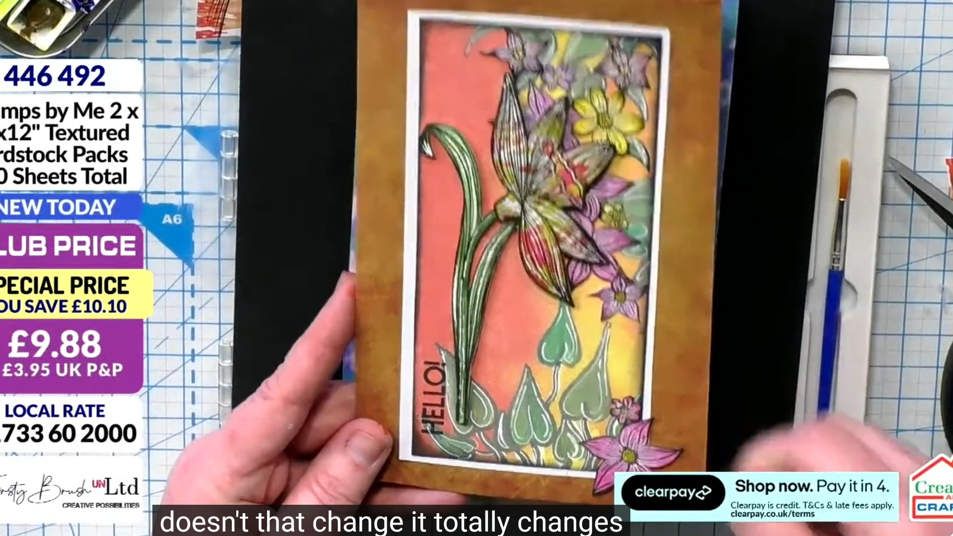 Diseño en capas con cartulina de colores - the finished project