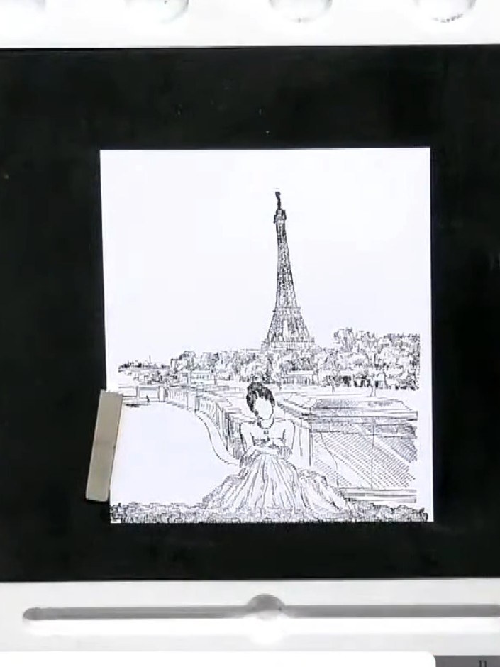 Step 7: Add a sentiment stamp to complete the card. Position the stamp in the lower left corner of the scene, such as 