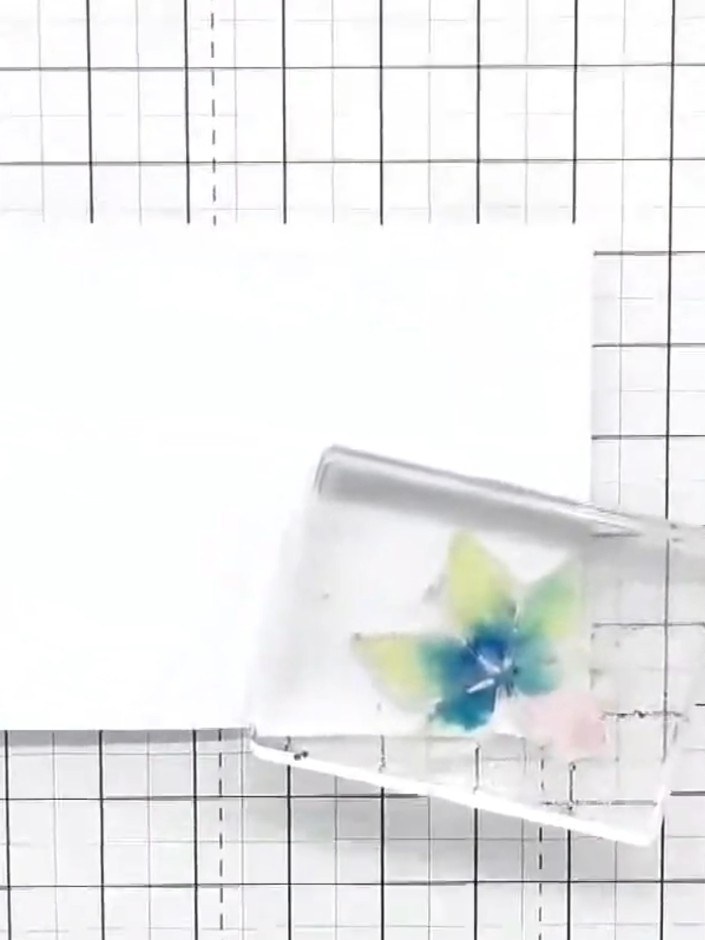 Step 1: Stamp the solid portion of the leaf stamp from the lamination set onto white cardstock using ink. Position the
