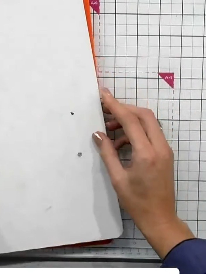 Step 3: Run the creative panel die through your die-cutting machine with grey craft card to cut out the wood grain tex