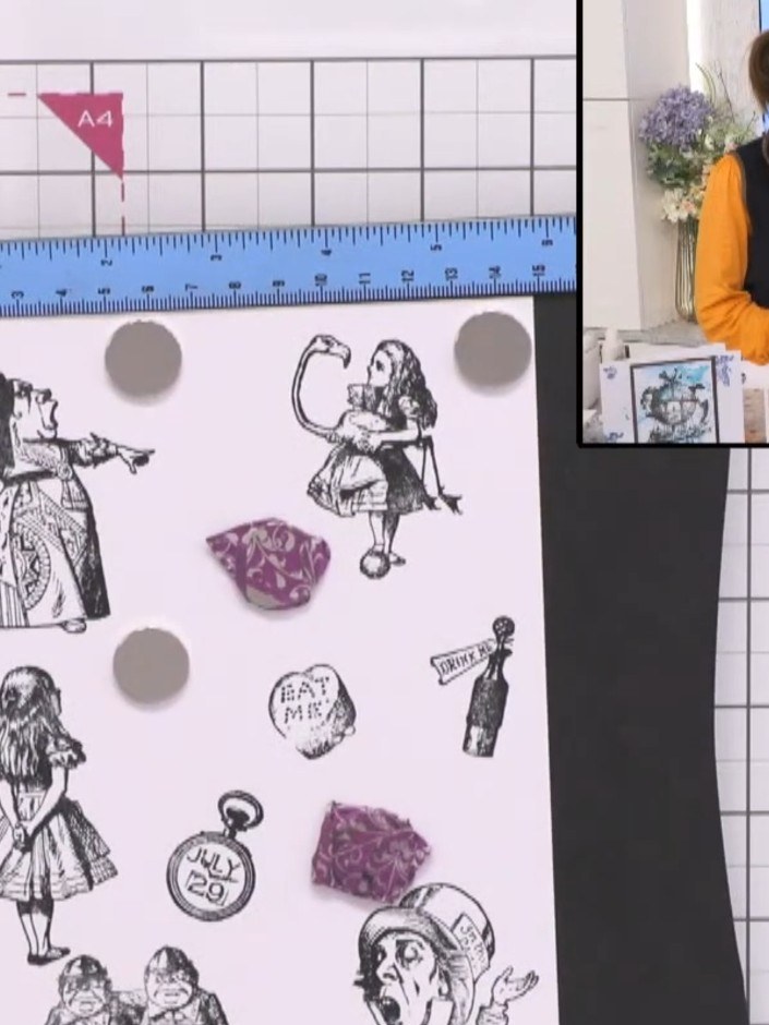 Step 4: Use black ink to add accents and outlines to certain stamped elements, emphasising details for definition. App