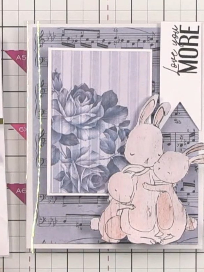 Layered Scene Card with Acetate Window and Bunny Vignette - the finished project