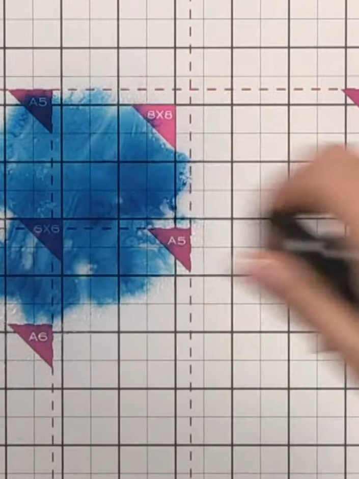 Step 3: Apply Tiffany ink to the wet background using a blending tool or sponge. Allow the two ink colours to blend na
