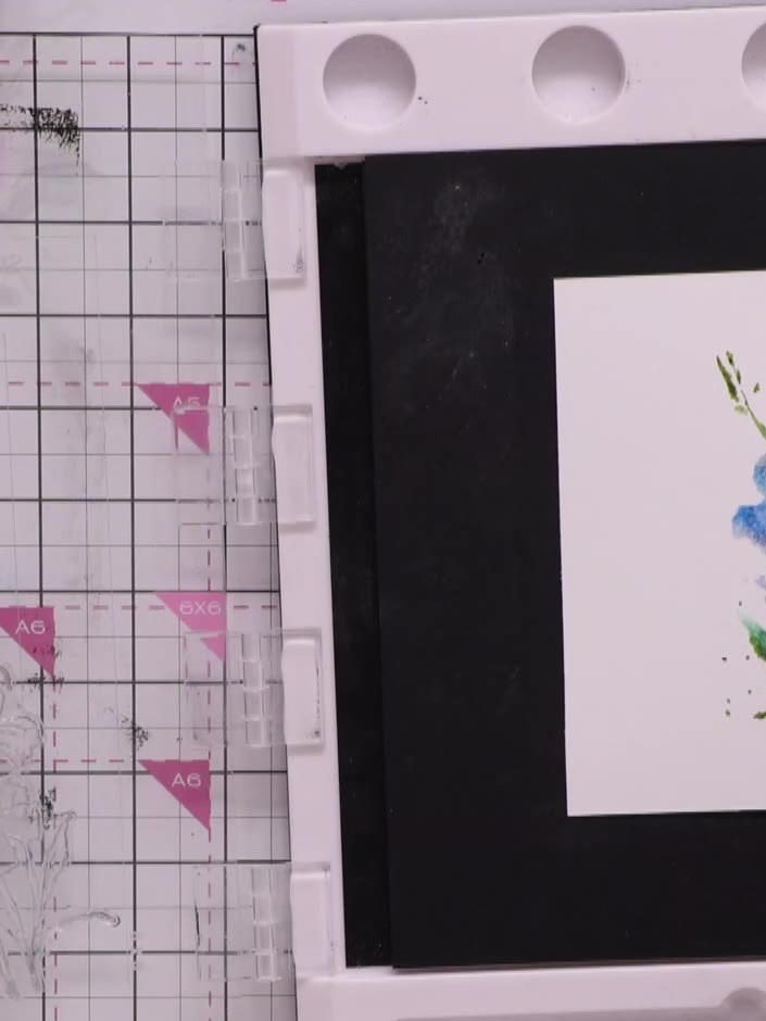 Step 5: Select the detail portion of the lamination stamp and ink it with black ink using your ink pad.