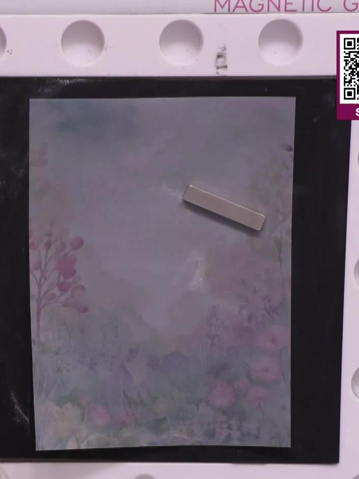 Step 8: Apply embossing powder to the stamped sentiment on the vellum. Heat-set the powder with a heat gun using quick