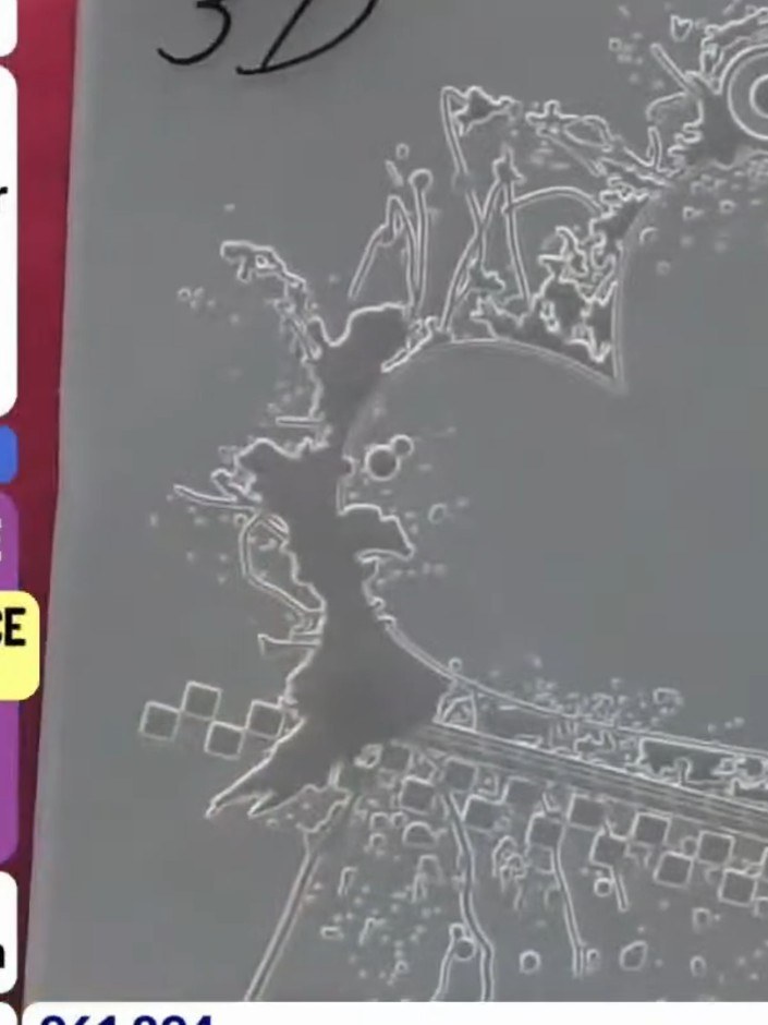 Step 6: Remove the cardstock from the embossing folder to reveal the embossed design. The white ink beneath will highl