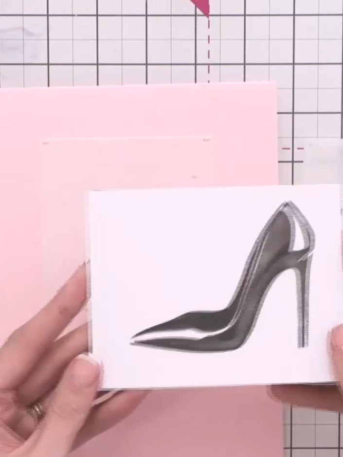 Step 3: Line up your next stencil by matching it with the inked registration marks you created on the card. Position t