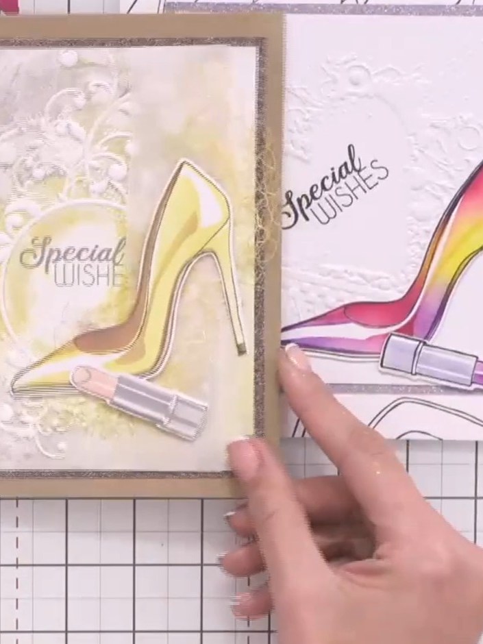 Quattro-D Layered Fashion Card with Shoe Design - the finished project