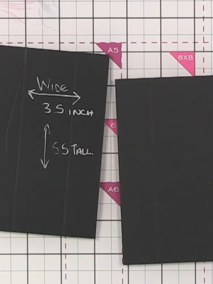 Step 7: Continue cutting additional cardstock pieces for the interior pages. Cut pieces measuring 5.5 inches tall, dec