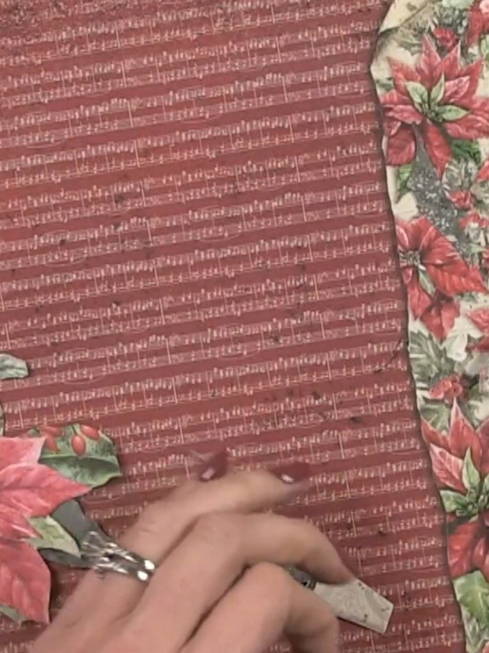 Step 5: Cut additional embellishment pieces from the 8 by 8 papers, such as tags, toppers, and decorative elements fea