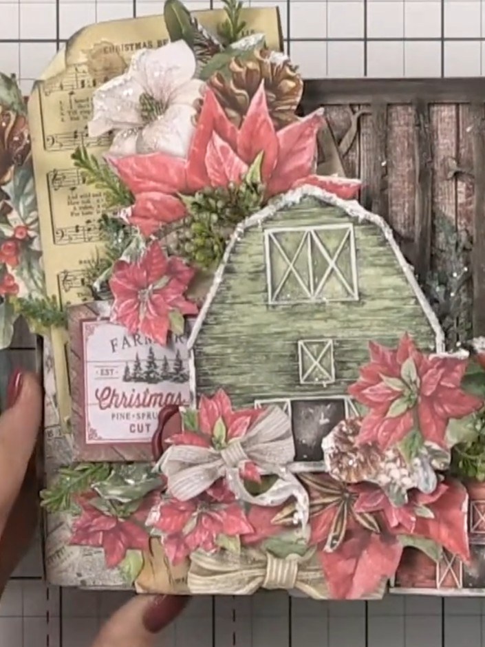 Album Front Cover Composition with Layered Papers - the finished project