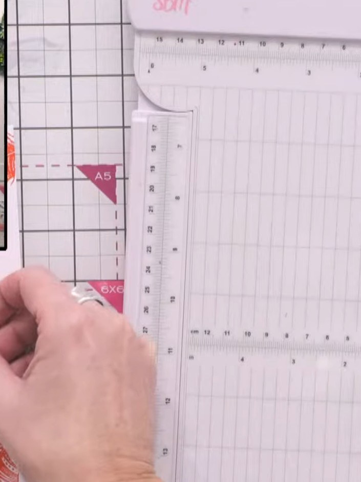 Step 5: Layer a white panel over your watercolour paper to create contrast and provide space for your focal point. Pos