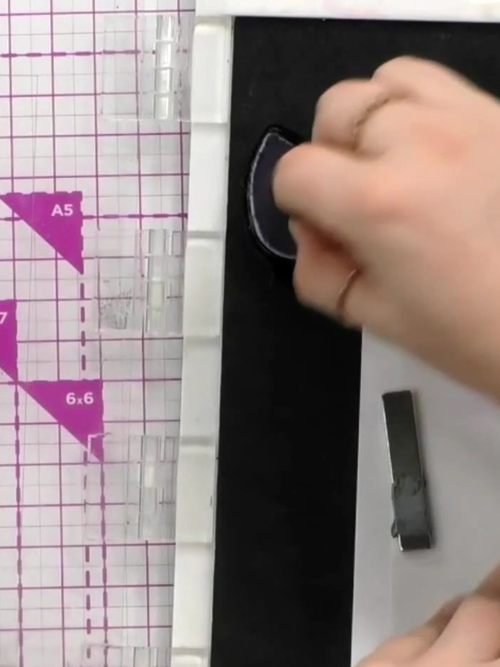 Step 1: Before you begin, check the number on your first stencil to ensure it is positioned correctly. The stencil sho