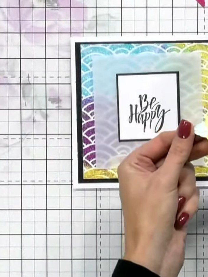 Step 2: Cut away the heart portion from the stamped design using scissors or a craft knife.