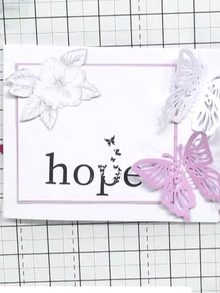 Hope Collection Layered Card with Butterflies - the finished project