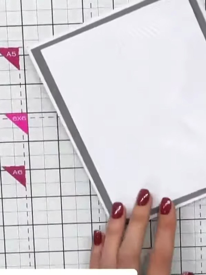 Step 6: Add a small strip of grey cardstock to the card to break up the white space if desired. Position it where you 