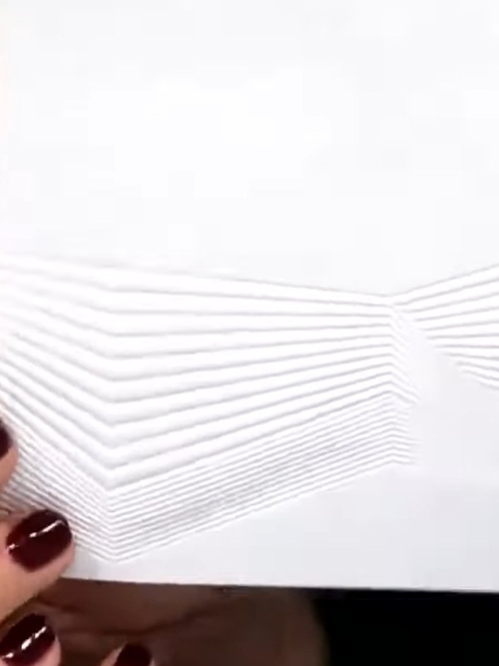Clean and Simple Embossed Geometric Card - the finished project