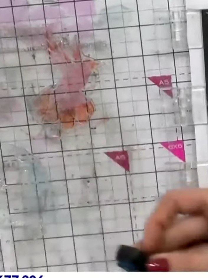 Step 4: Stamp the coloured solid portion firmly onto your white cardstock and lift the stamp away cleanly to reveal th