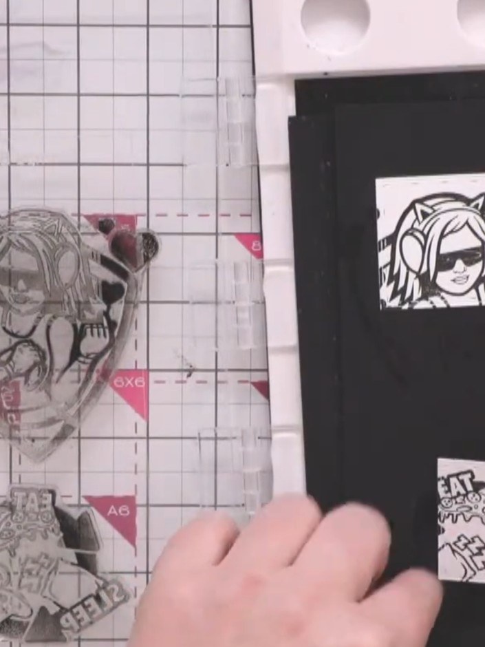 Step 7: Remove the stamped character images from the stamping press and set them aside to dry completely before colour
