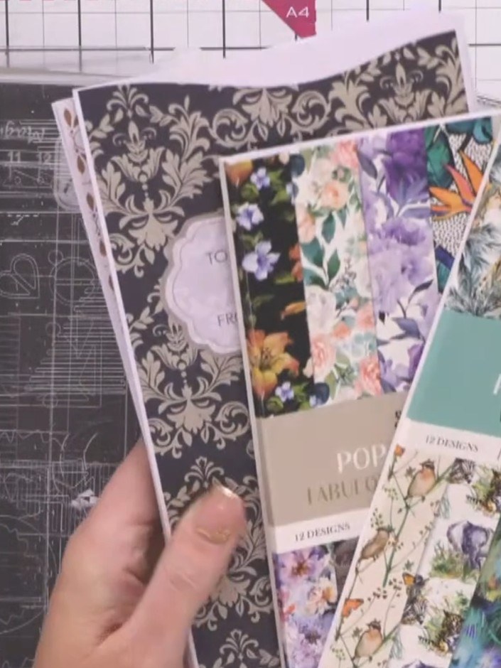Step 1: Select your patterned paper from the Pop-Up Gift Card Wildlife Paper Pack. Choose a design you like from the c