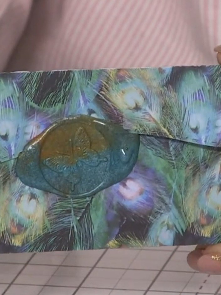Wax Seal Embellished Gift Wallet - the finished project