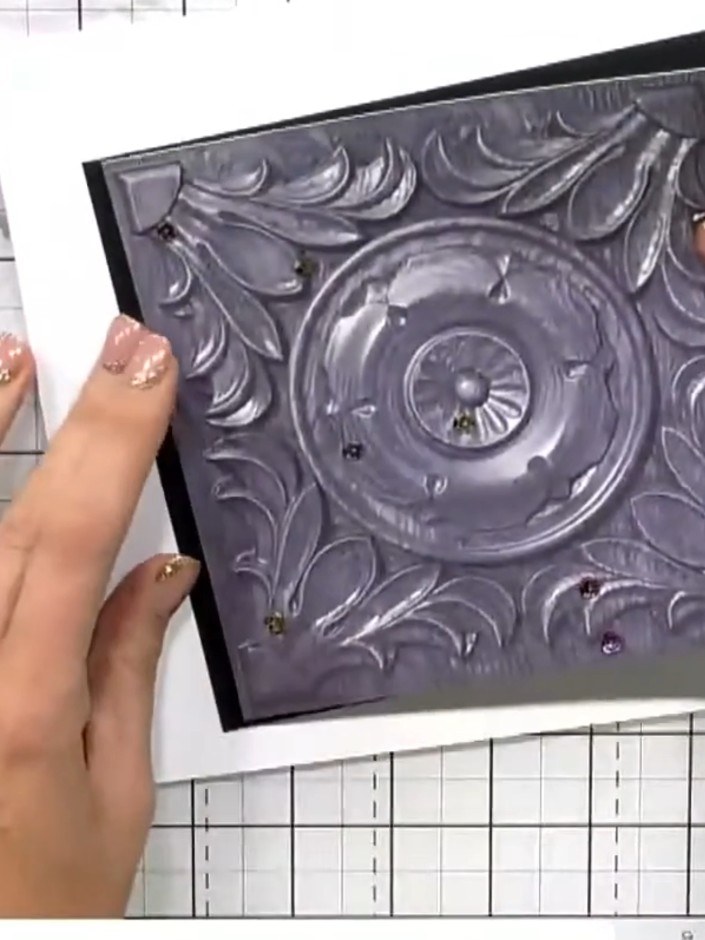 Step 2: Fussy cut a floral design from the Remember This paper collection, carefully cutting around the outline of the