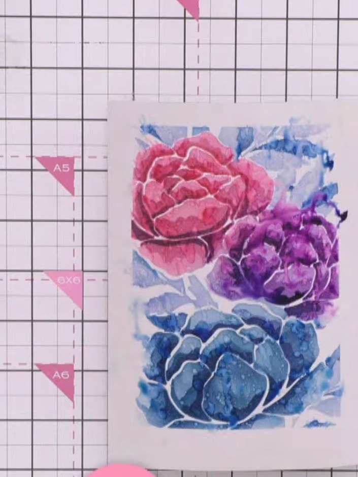 Step 9: Die-cut a white card layer using the outline die from the Pretty Peony set to create a frame around your stamp