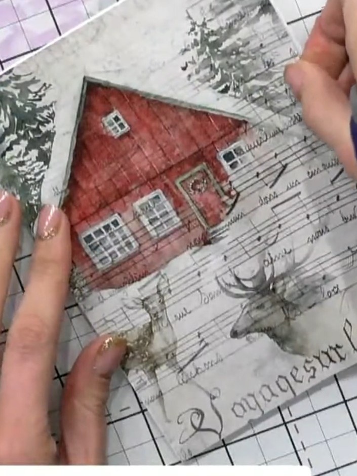 Step 1: Choose a design element from the paper pad that you'd like to feature on your card. Carefully cut around the i