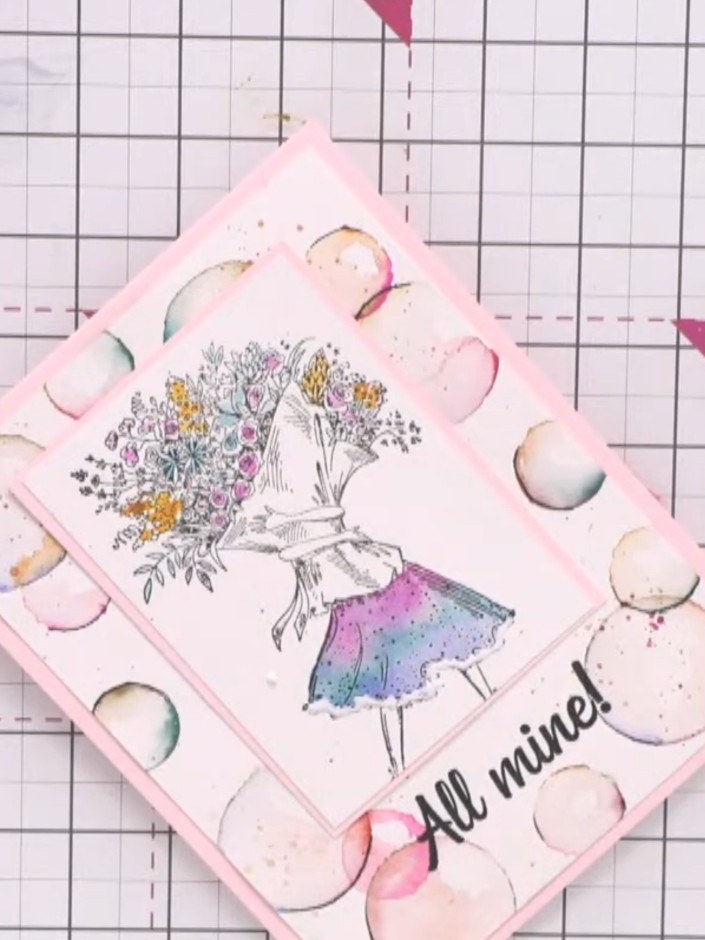 Stap 7: Add sequins or additional embellishments to the card to enhance its sparkle and elegance. Position them around