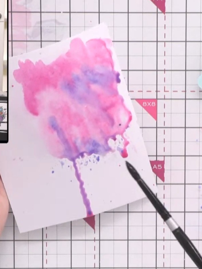 Stap 7: Laat de aquarelachtergrond helemaal drogen voordat je verdergaat met de volgende stap.