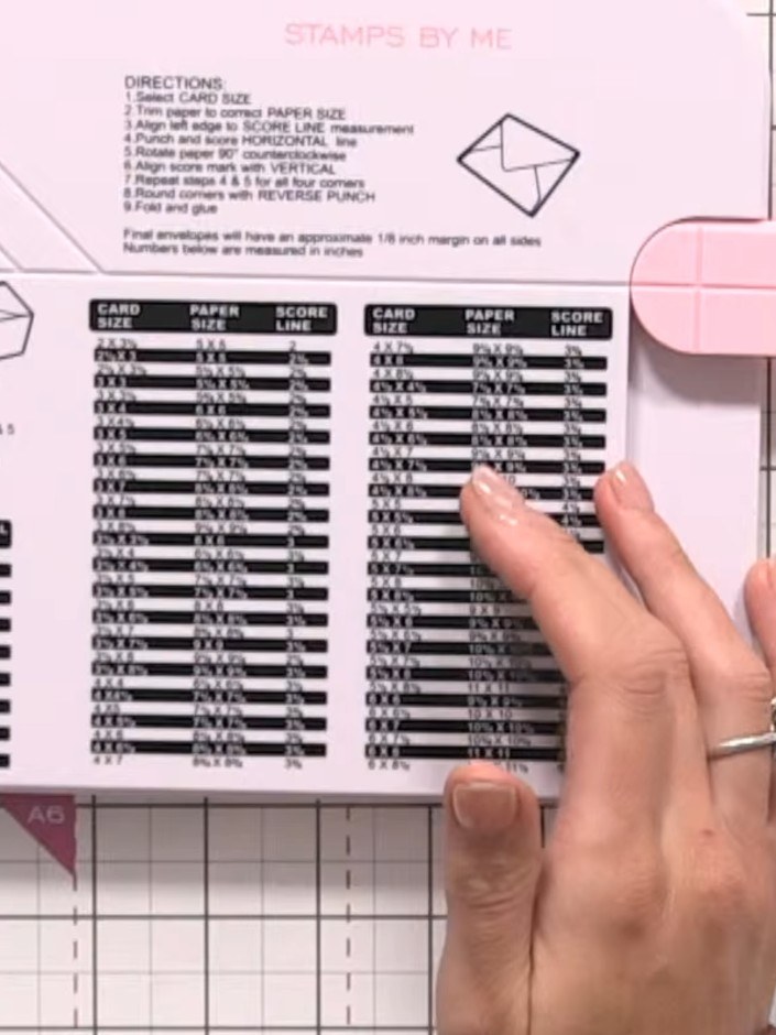 Step 2: Place the card into the box board at score line two and score once using the scoring tool.