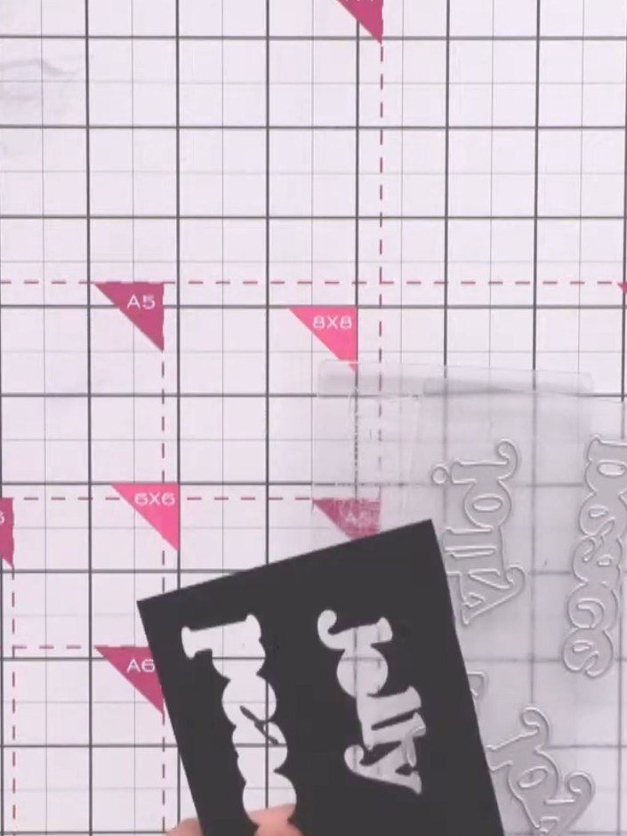 Step 6: Use a pokey tool to carefully pop out the centres of your die-cut letters from the black cardstock.
