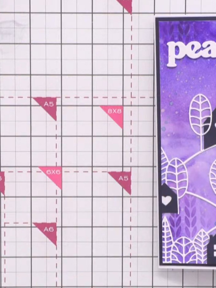 Step 1: Cut a piece of white cardstock to slimline card size to create your background panel.
