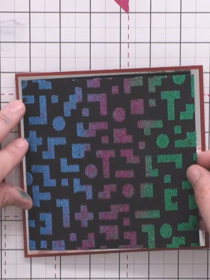 Assembled Game Over Textured Card - the finished project