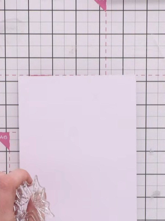 Step 1: Select a white card stock as your base. Prepare your anti-static bag to prevent embossing powder from scatteri
