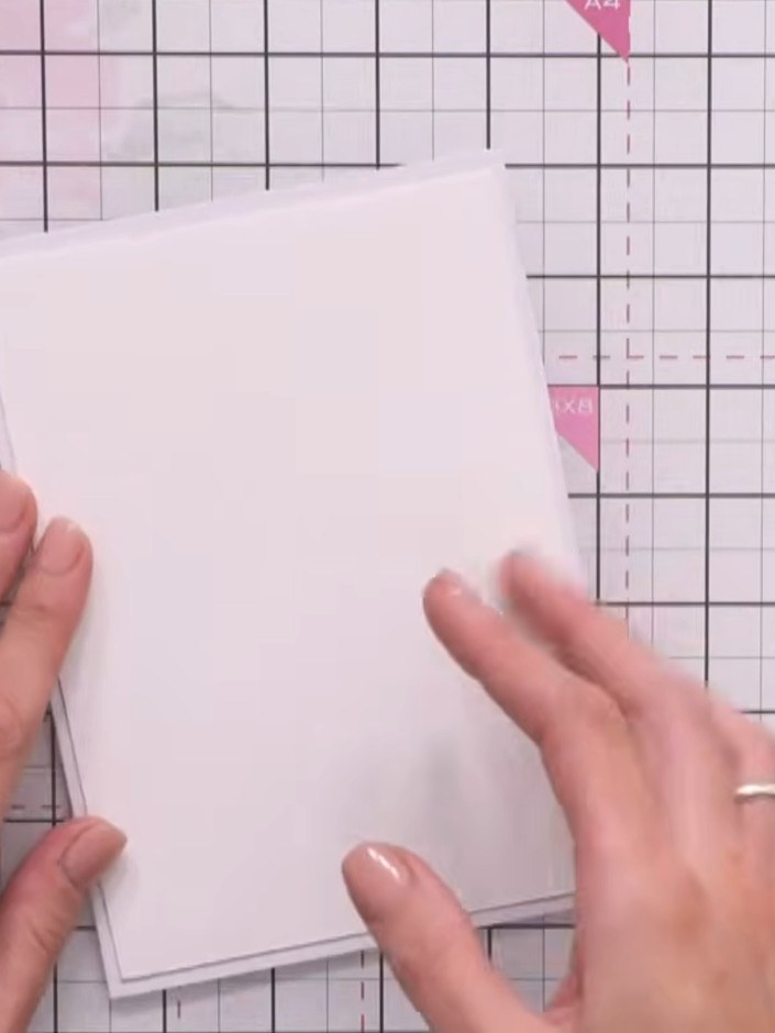 Step 1: Cut a piece of watercolour card to the size of your card blank.