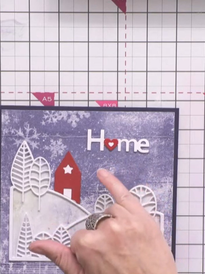 Wintry Layered Country View Scene Card - the finished project