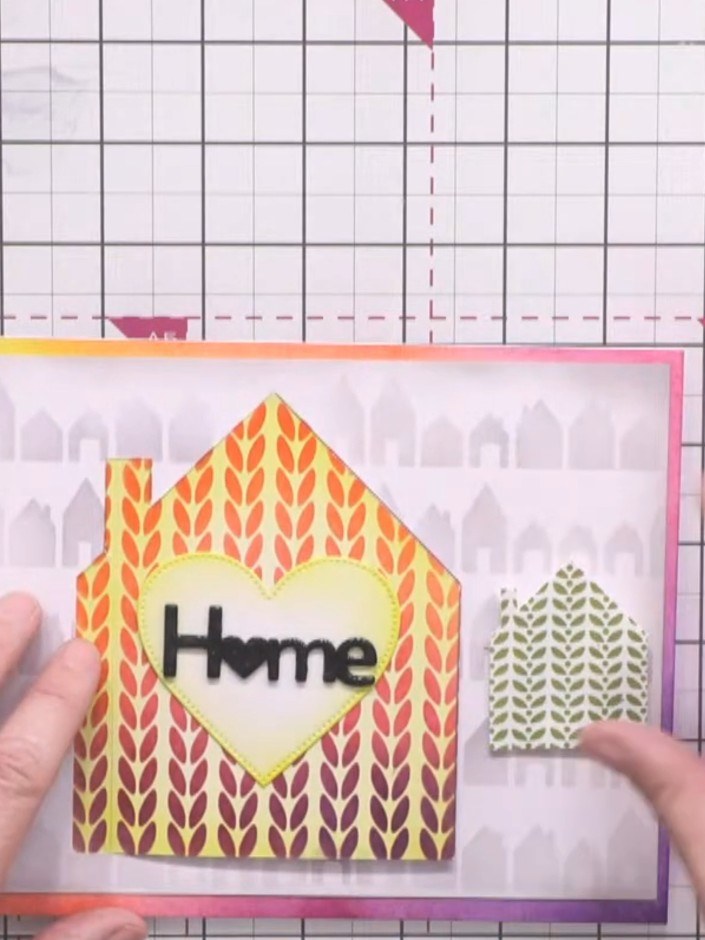 Step 1: Use the aperture stencil from the Scandi Stencil Bundle to stencil the vines pattern onto white shrink plastic
