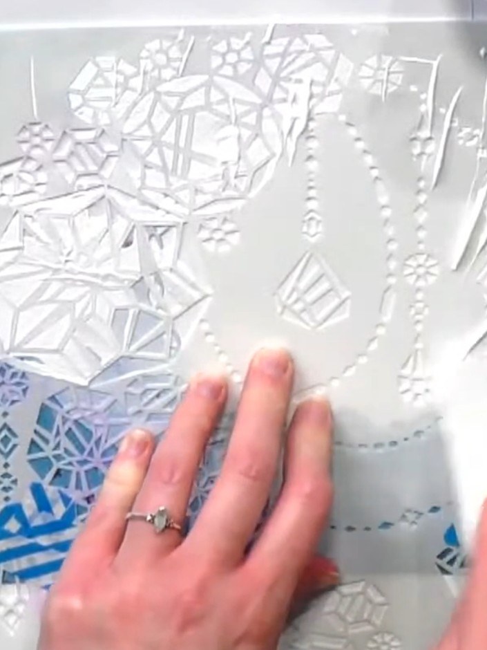 Step 4: Allow the crackle paste to dry naturally. As it dries, it will begin to crack and create dimensional texture o