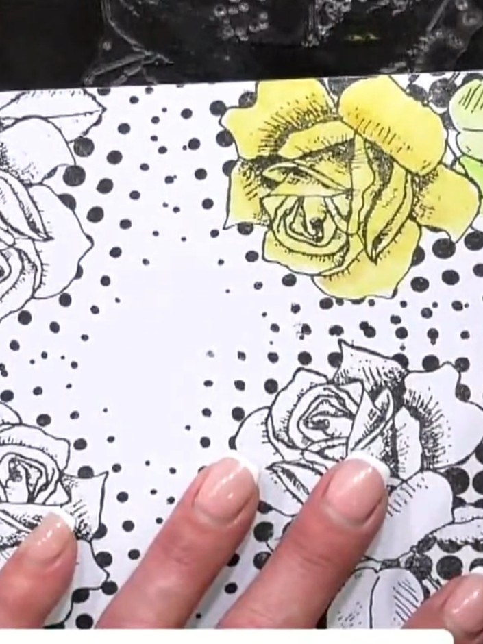 Step 6: Use a black ballpoint pen to add fine detail and definition around the eyes. Start with the darker areas and b