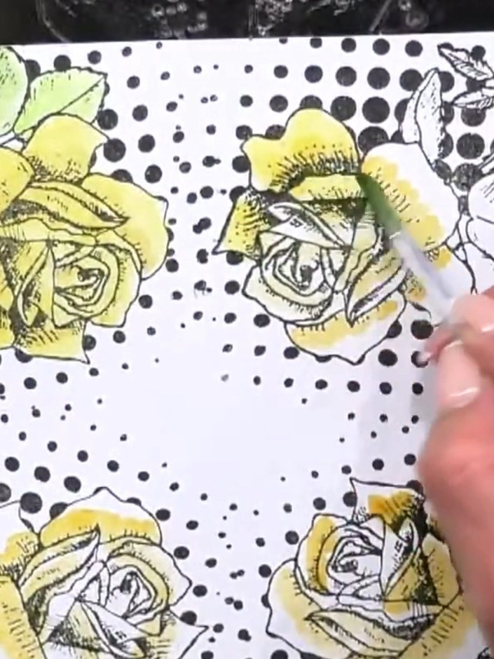 Step 7: Use a white gel pen to add highlights to the eyes and face, creating light and dimension on the portrait.