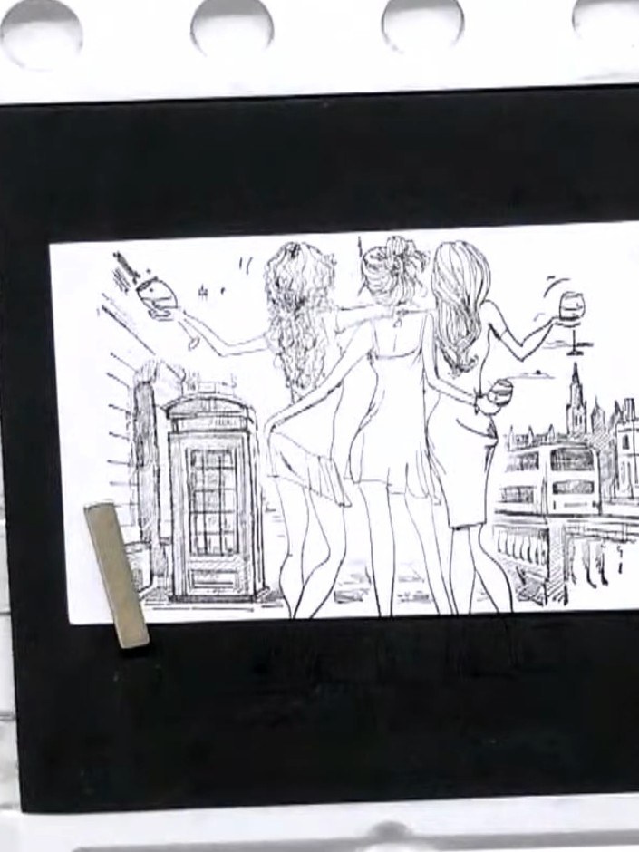 Step 7: Colour the finished layered design using your preferred colouring technique. Add shading and highlights to bri