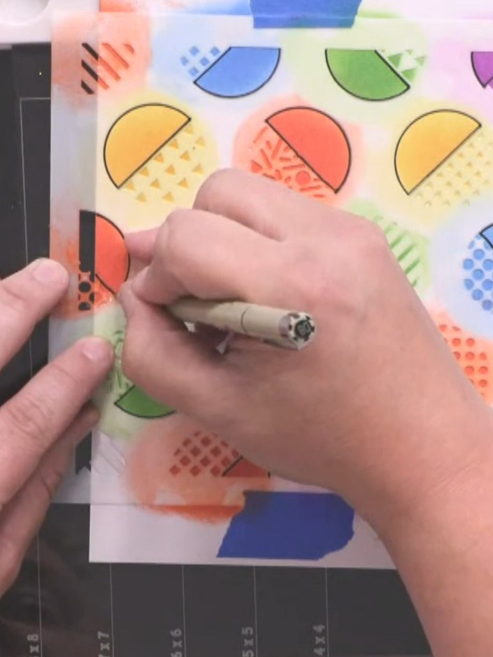 Step 8: Trim your coloured panel to 4.5 by 6 inches using a paper trimmer.