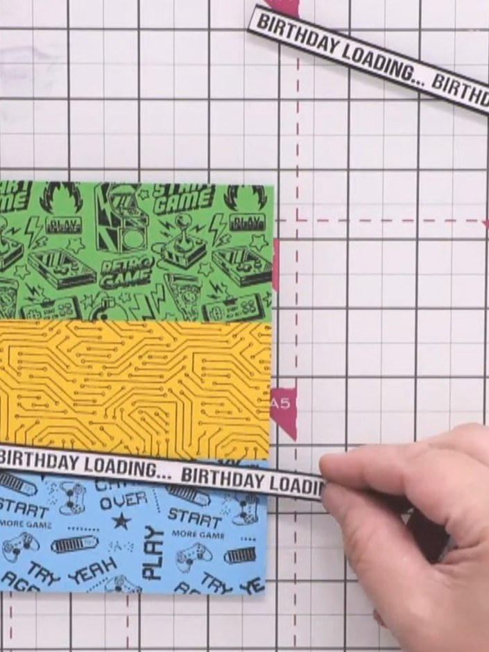 Step 8: Mount the entire panel onto a gold card layer to create a border and add dimension to your design.