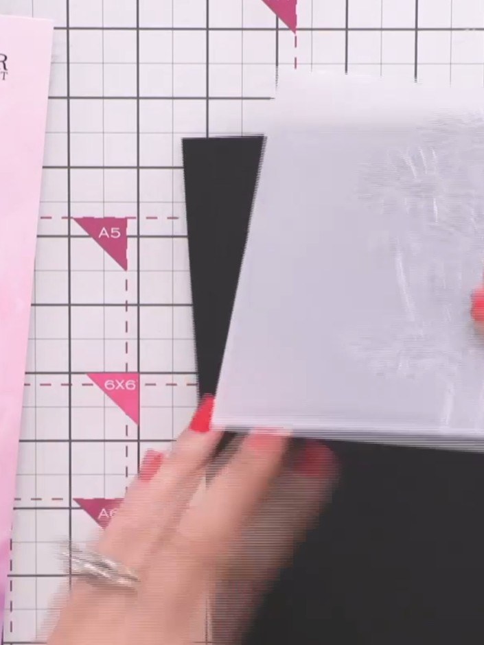 Step 1: Place a piece of white cardstock inside the centre of the Daisy Meadow embossing folder.